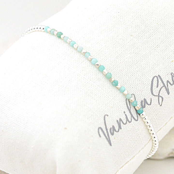 Bracelets - Dainty Amazonite Serenity Stretch