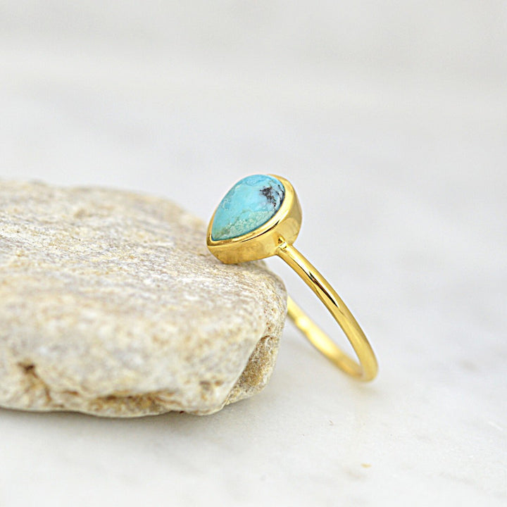 Rings - Gold and Turquoise Ring