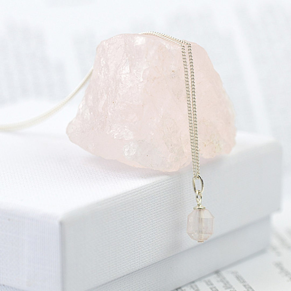 Necklaces - Rose Quartz Crystal Necklace