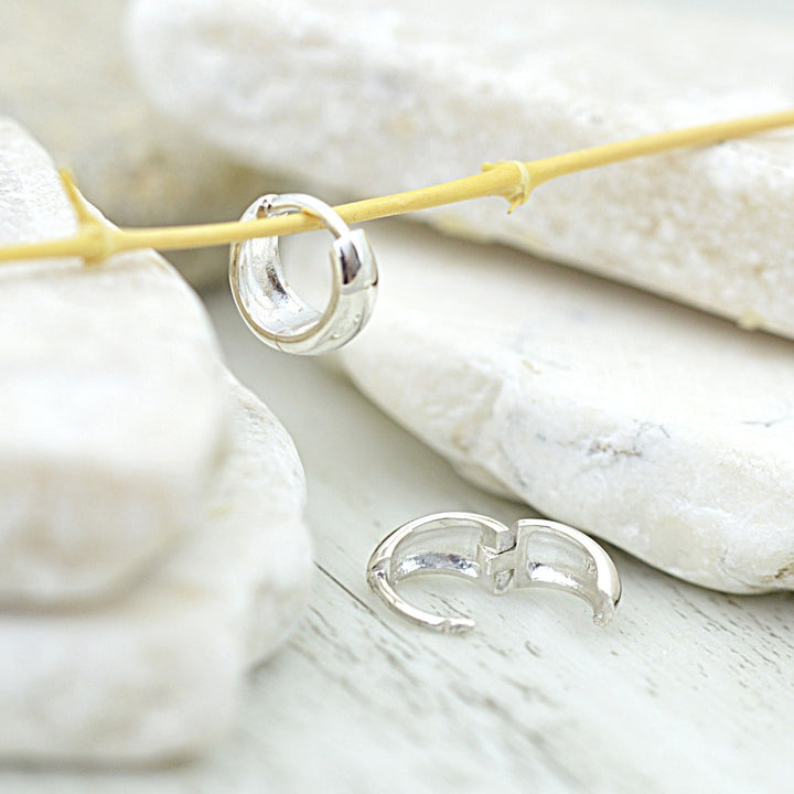 Tiny Little Huggie Hoops (10mm)