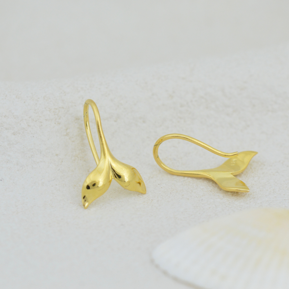Earrings - Gold Whale Earrings