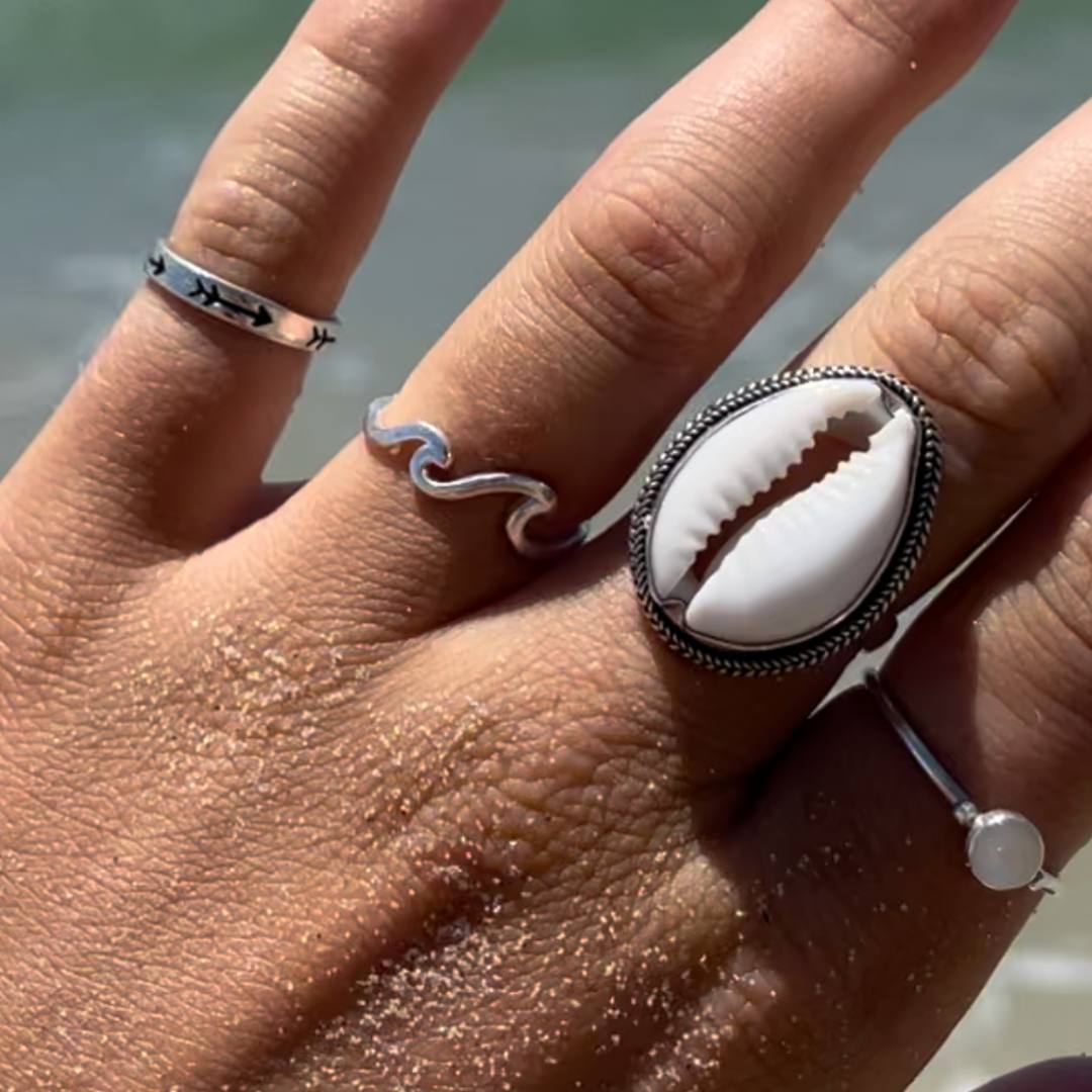 Double hot sale wave ring