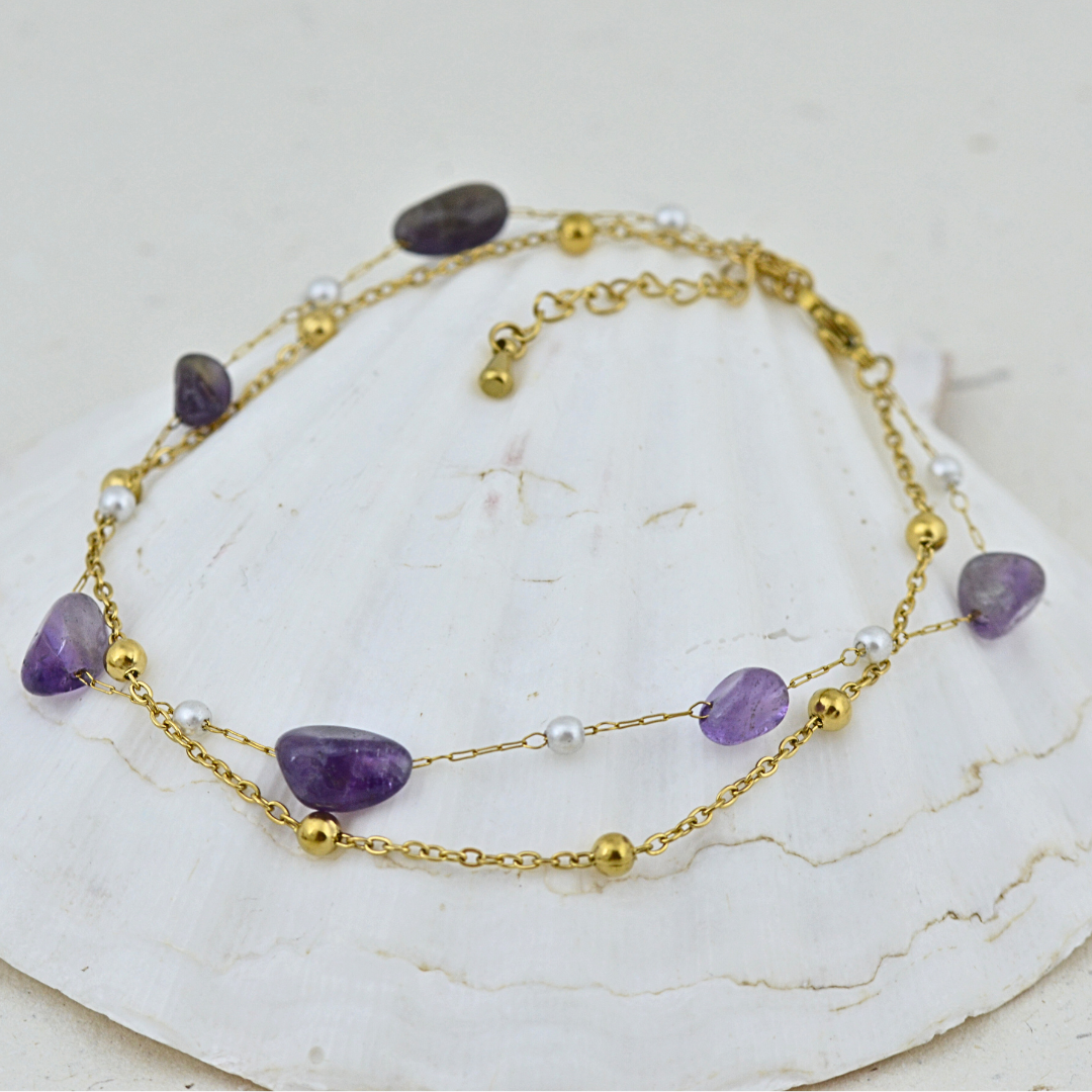 Wild Violet Anklet