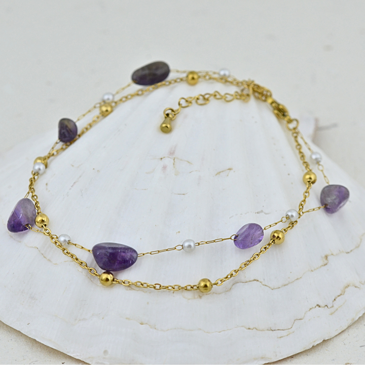 Wild Violet Anklet