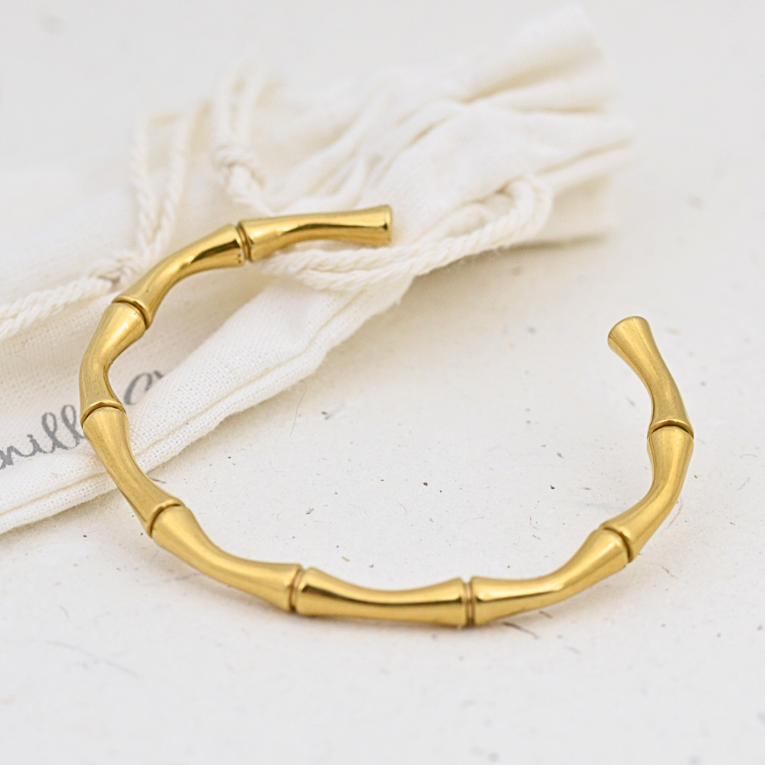 Bracelets - Gold Bamboo Bracelet