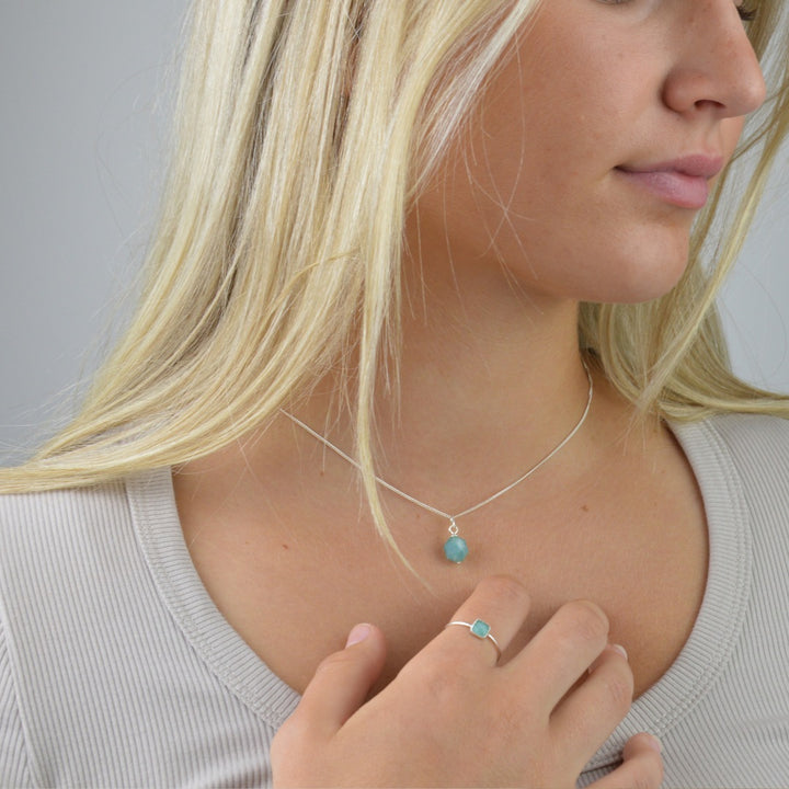 Necklaces - Blue Apatite Crystal Necklace