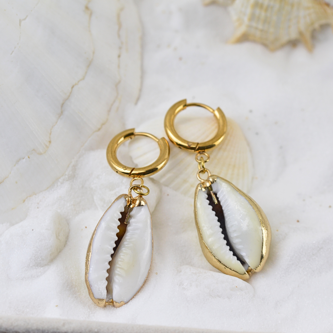 Earrings - Gold Shell Earrings