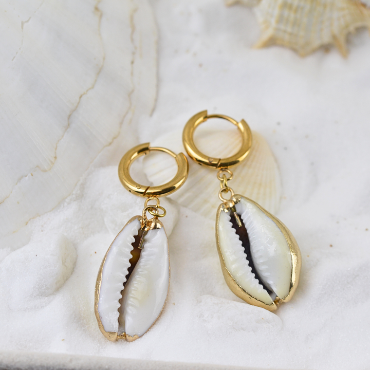 Earrings - Gold Shell Earrings