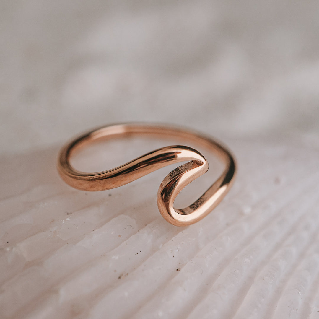 Rings - Rose Gold Wave Ring
