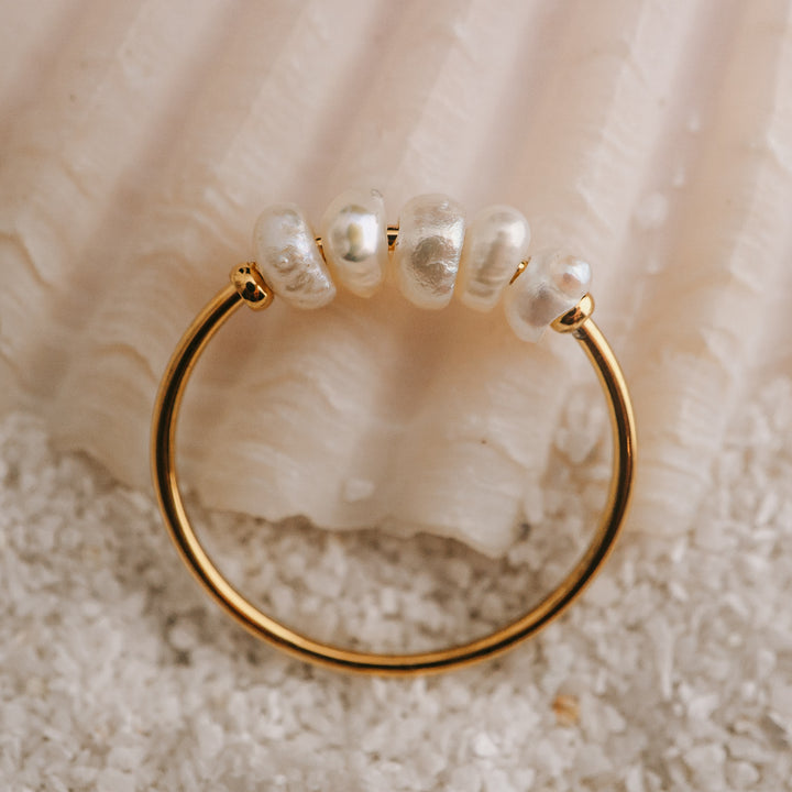 Rings - Waterproof Gold Pearl Ring