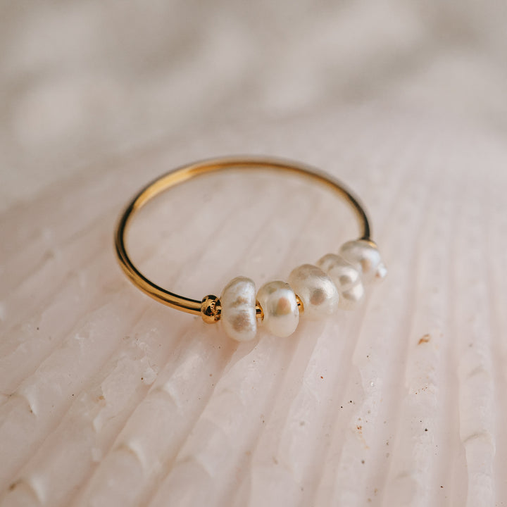 Tiny Tides Pearl Ring