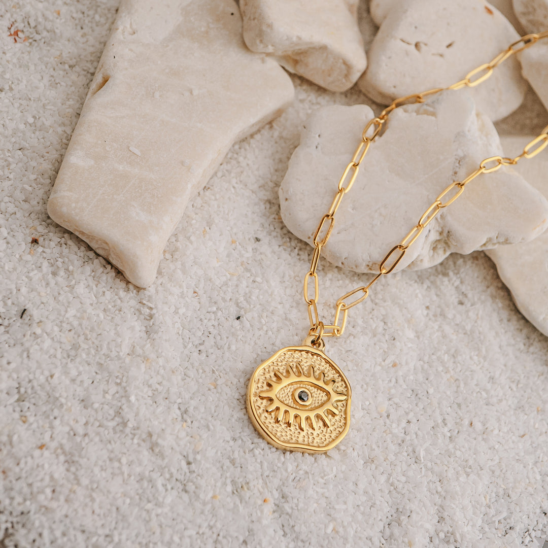 Necklaces - Gold Evil Eye Necklace