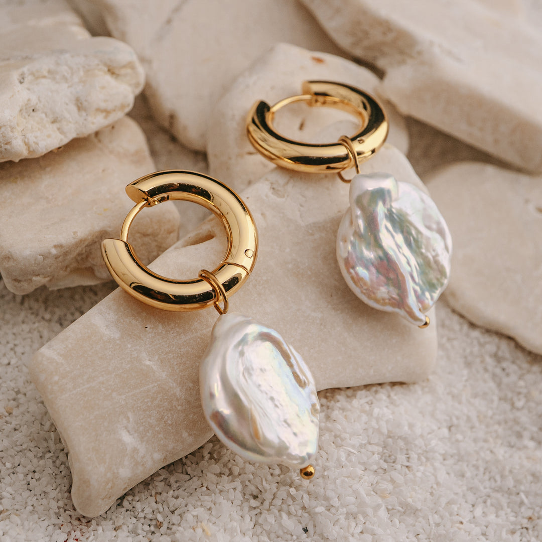 Earrings - Waterproof Baroque Pearl Earrings