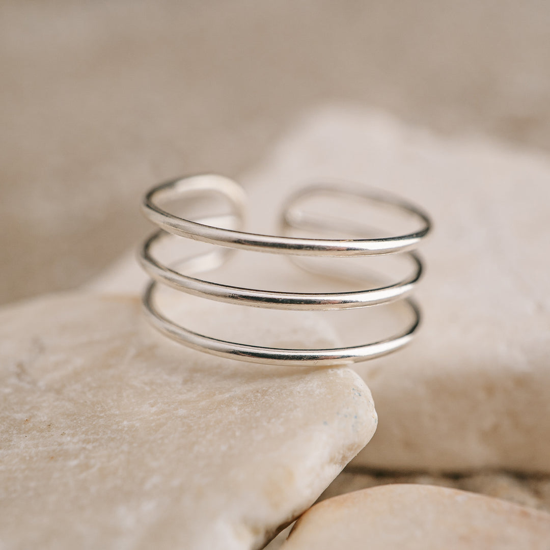 Dainty Tri Band Toe Ring