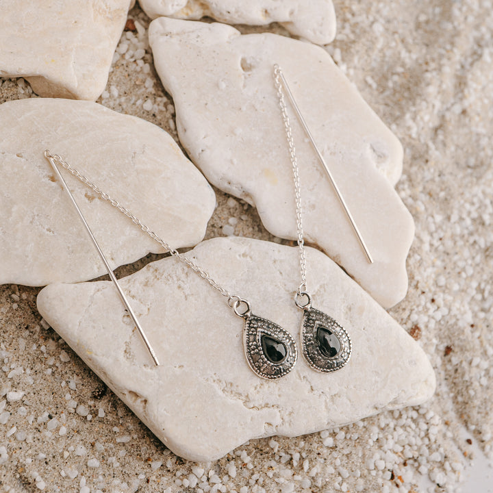 Earrings - Black Thread earrings