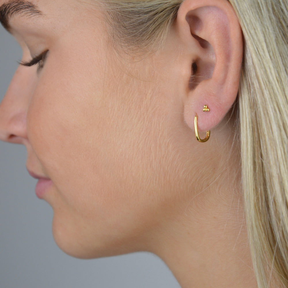 Earrings - Petite Gold Tri-Dot Studs