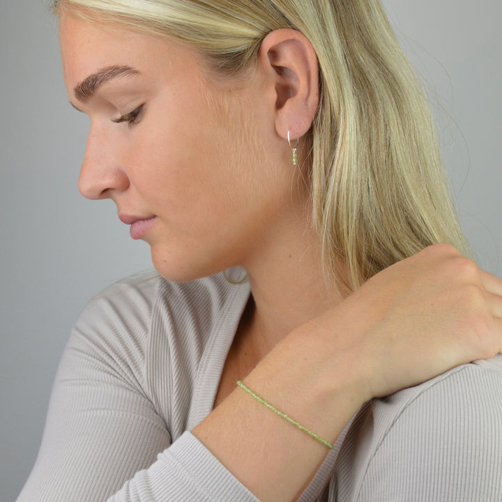 Earrings - Peridot Hoop Earrings