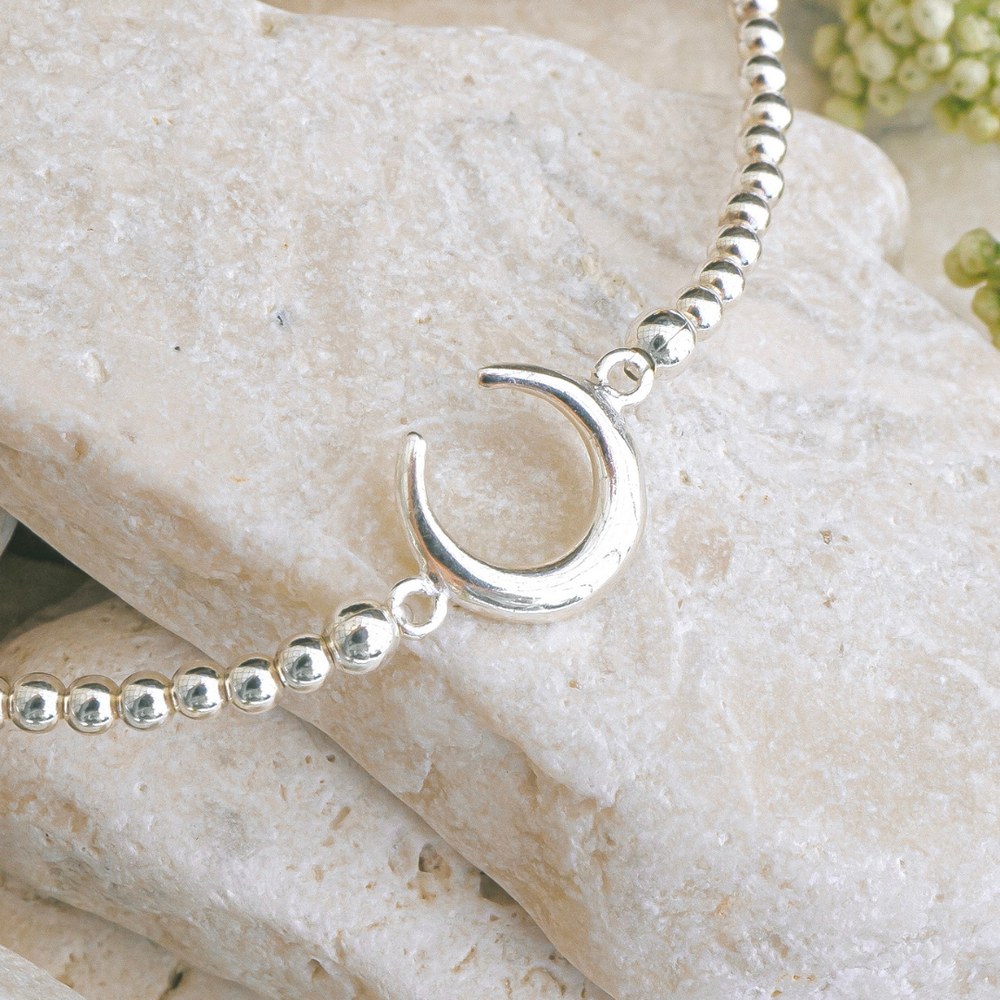 Bracelets - Silver Moon Stretch Bracelet