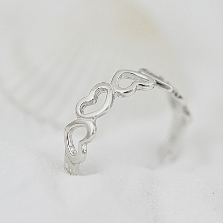 Open Heart Toe Ring