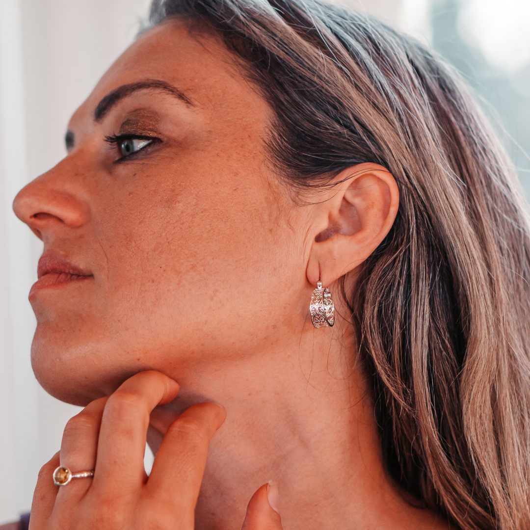 Twilight Filigree Hoops
