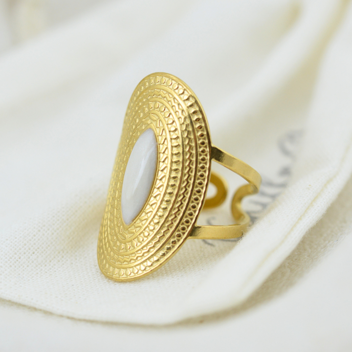 Sunlit Shield Ring (Adjustable)