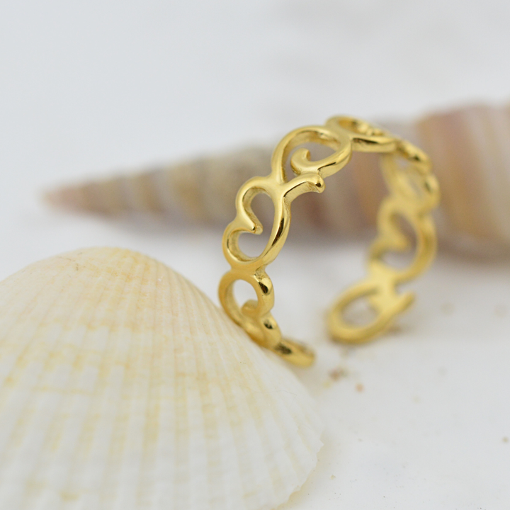 Waterproof Gold Toe Ring Bundle