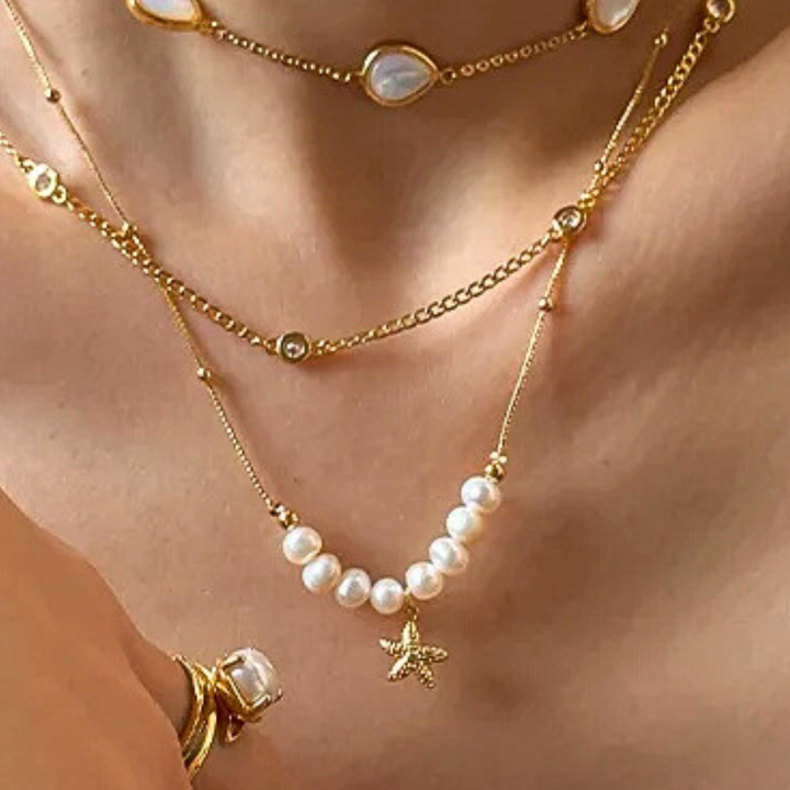 Pearl and Sea Star Necklace