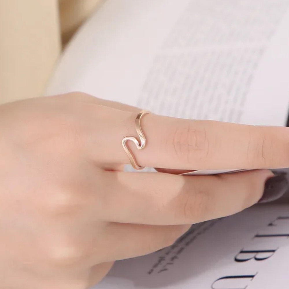 Rings - Rose Gold Wave Ring