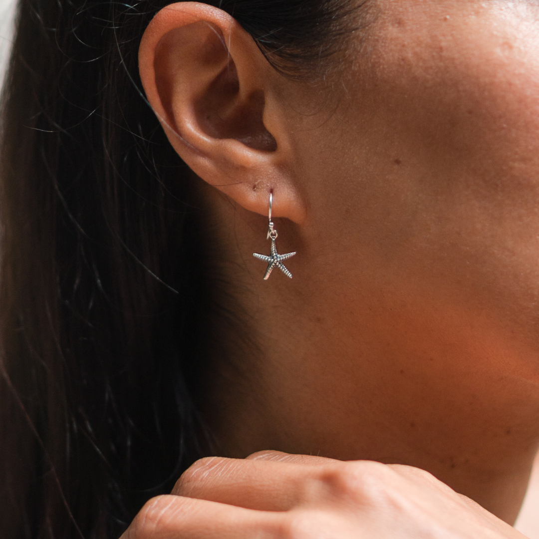 Earrings - Silver Starfish Earrings