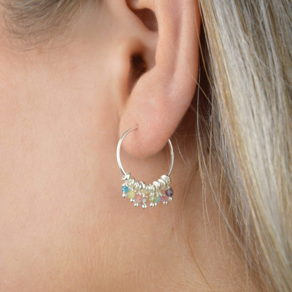Earrings - Little Gemstone Hoops