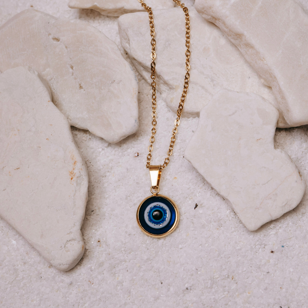 Necklaces - Gold Evil Eye Necklace