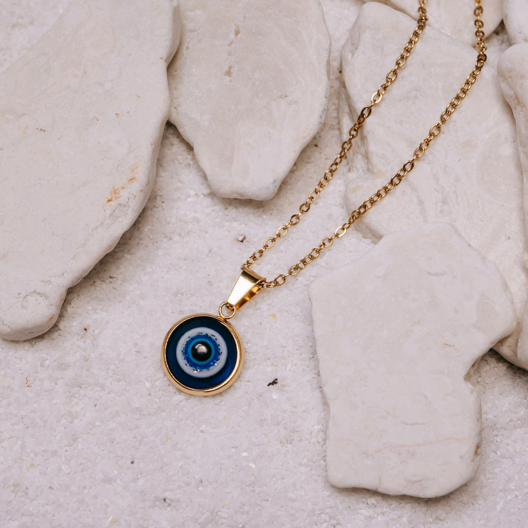 Golden Evil Eye Necklace