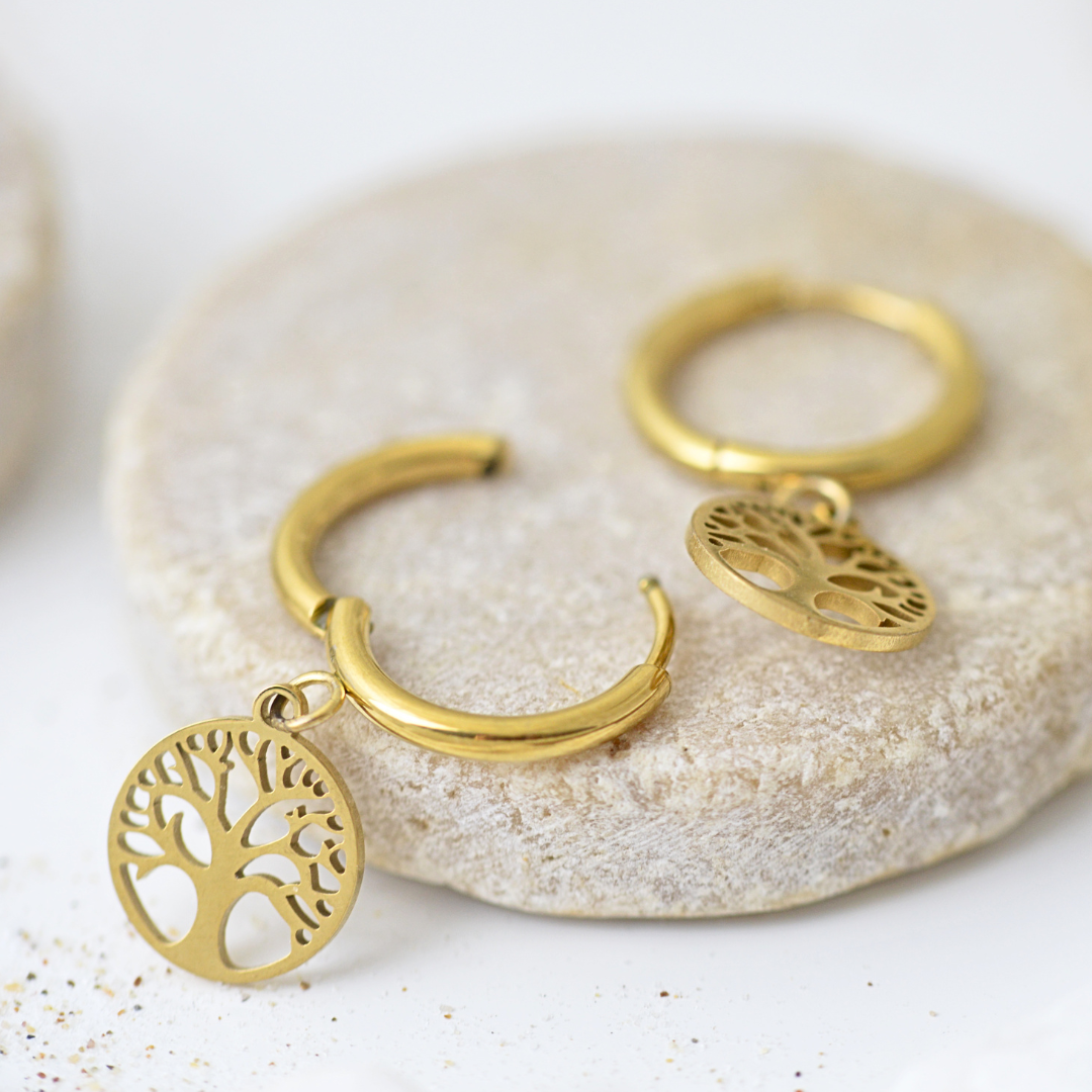Earrings - Gold Tree Of life Earrings