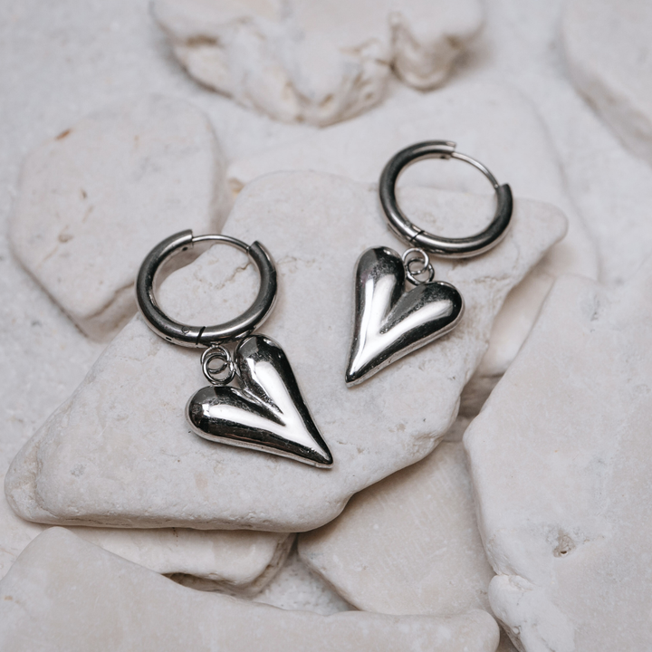 Earring - Silver Heart Earrings