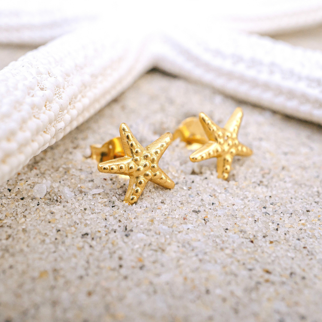 Golden Starfish Studs
