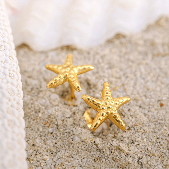 Golden Starfish Studs