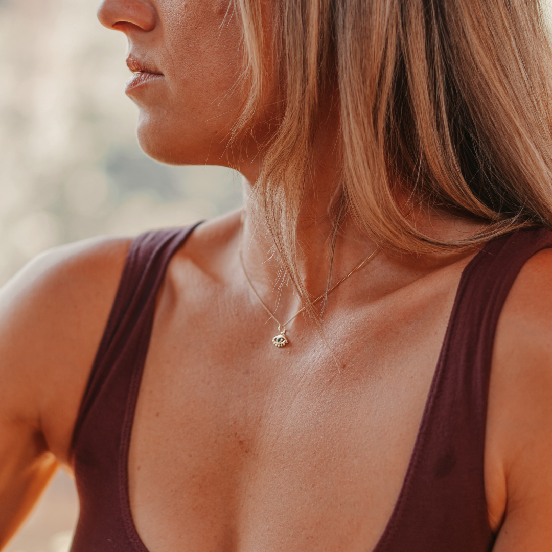 Necklaces - Gold Evil Eye Necklace
