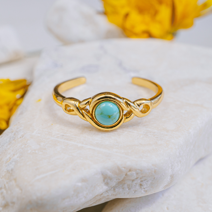 Toe Rings - Gold Turquoise Toe Ring