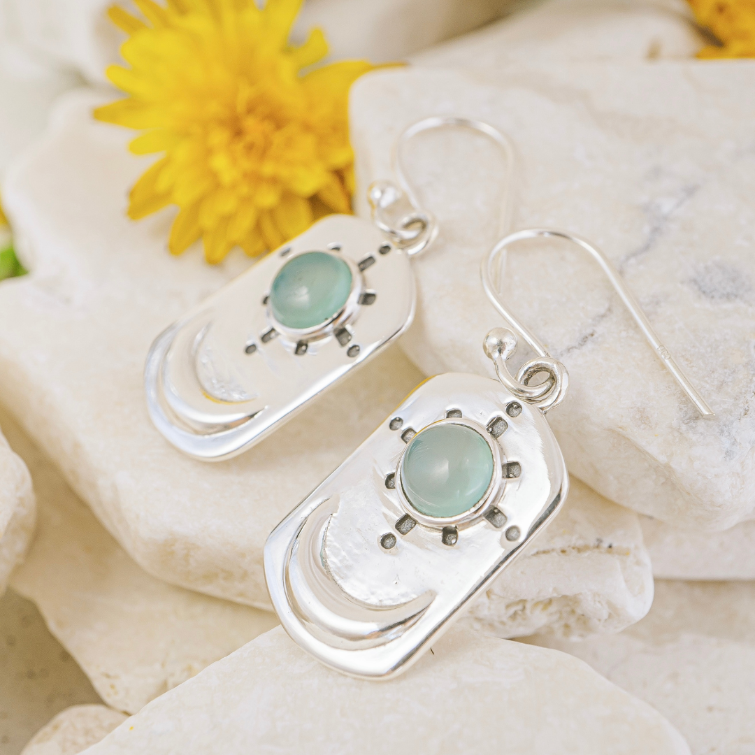 Lunar Chalcedony Earrings