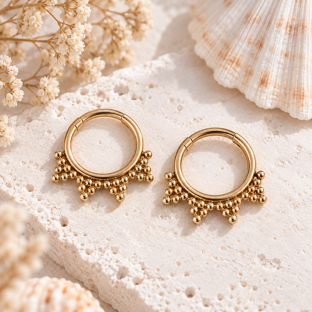 Golden Boho Huggies