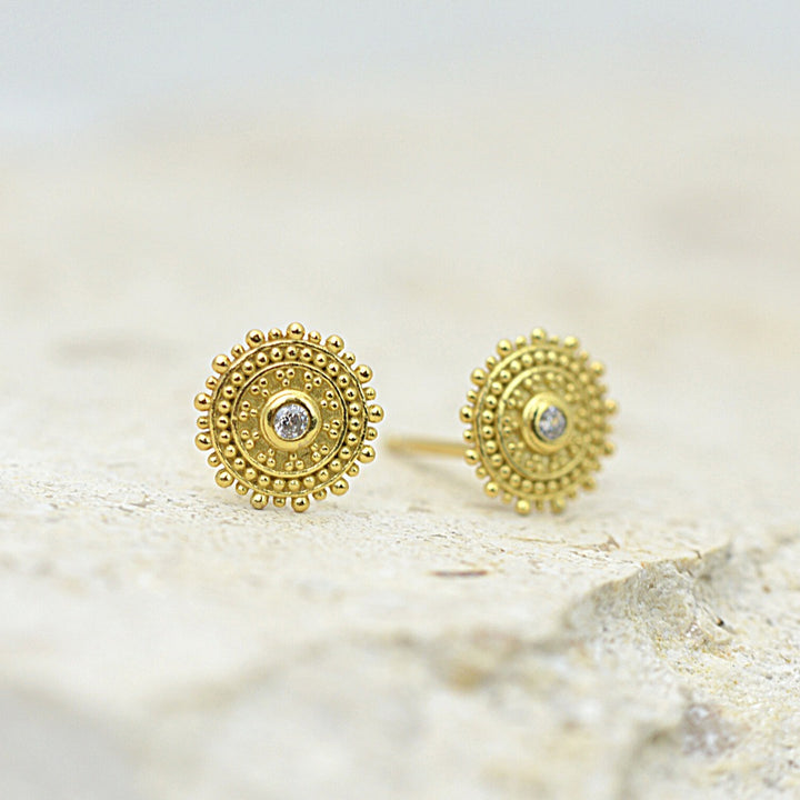 Earrings - Gold Boho Studs