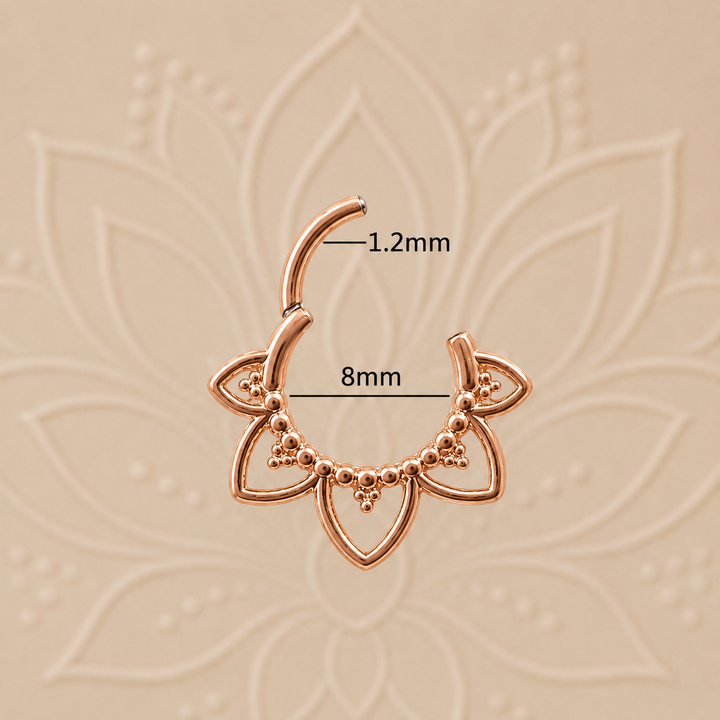 Rose Gold Lotus Huggies