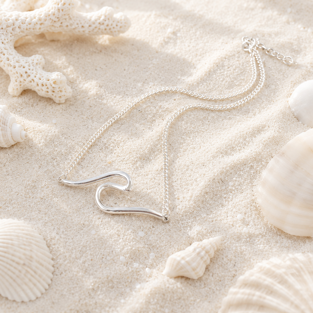 Anklets - Silver Wave anklet