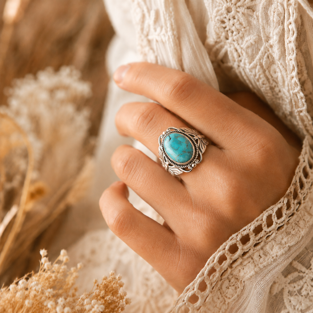Rings - Boho Turquoise ring
