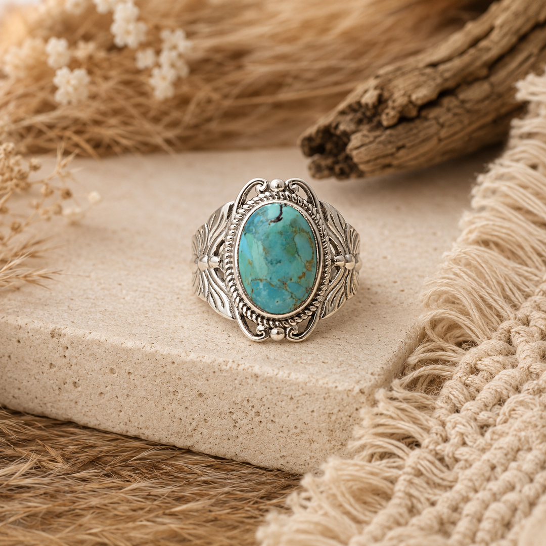 Rings - Boho Turquoise Ring