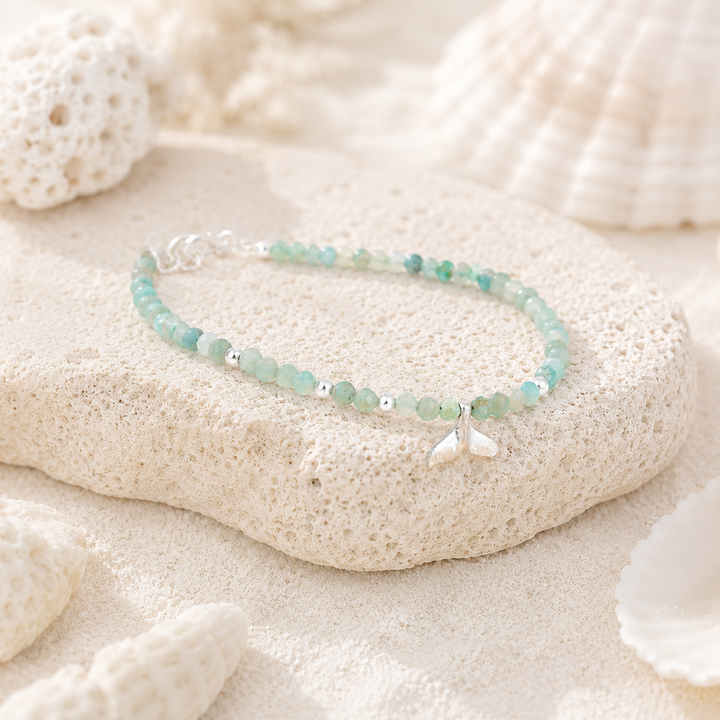 Gemstone Whale Tail Bracelets