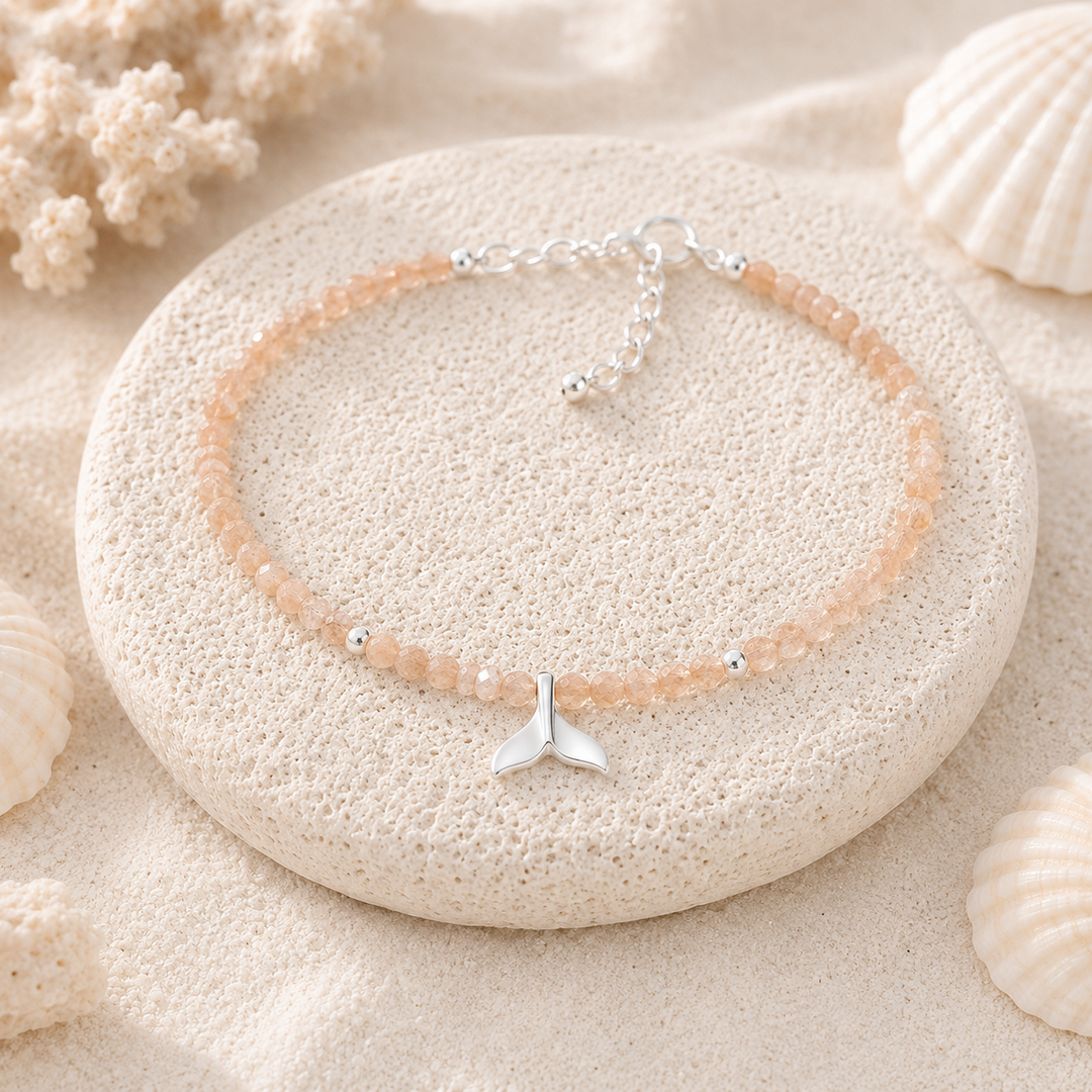 Gemstone Whale Tail Bracelets
