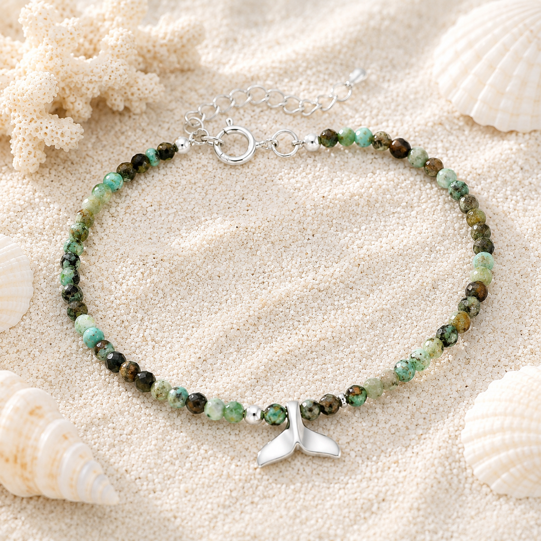 Gemstone Whale Tail Bracelets