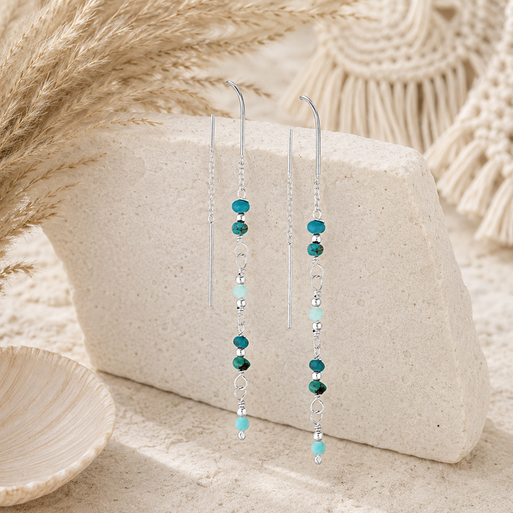 Turquoise Cascade Earrings