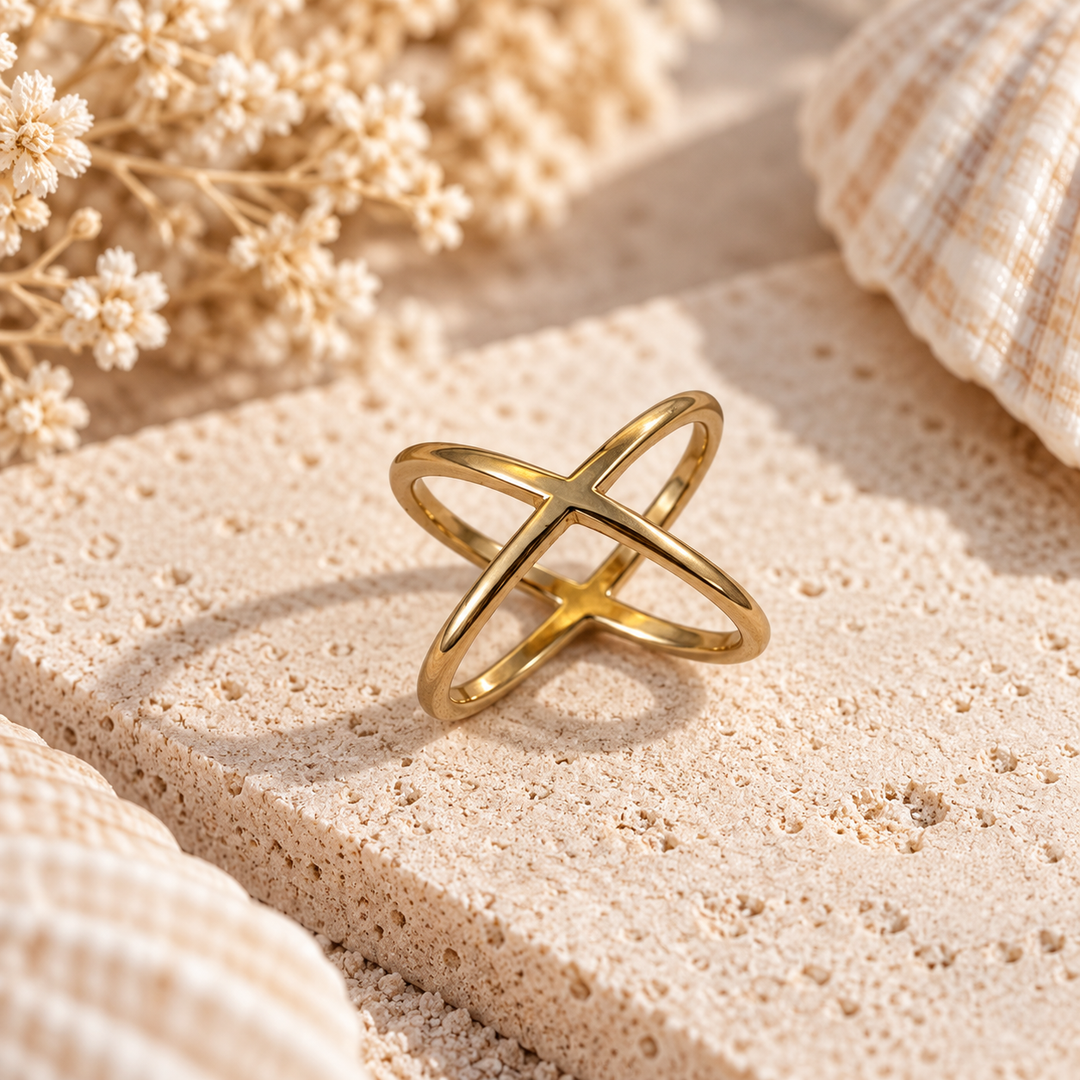 Golden Crossroads Ring